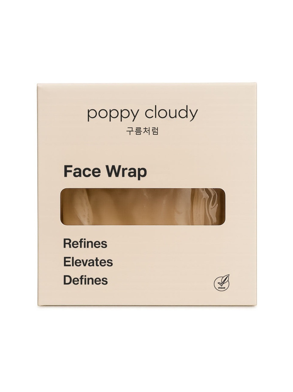 poppy cloudy Face Wrap - Beige-NWT